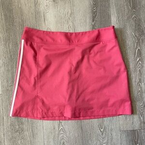 Adidas Golf Skort Climacool Tennis Skirt With Shorts Pink White 3 Stripe Size 12